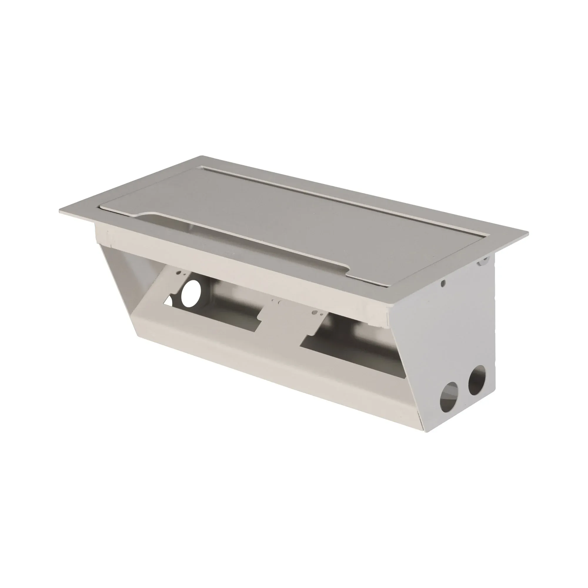 Caja eléctrica doble con 2 porta módulos