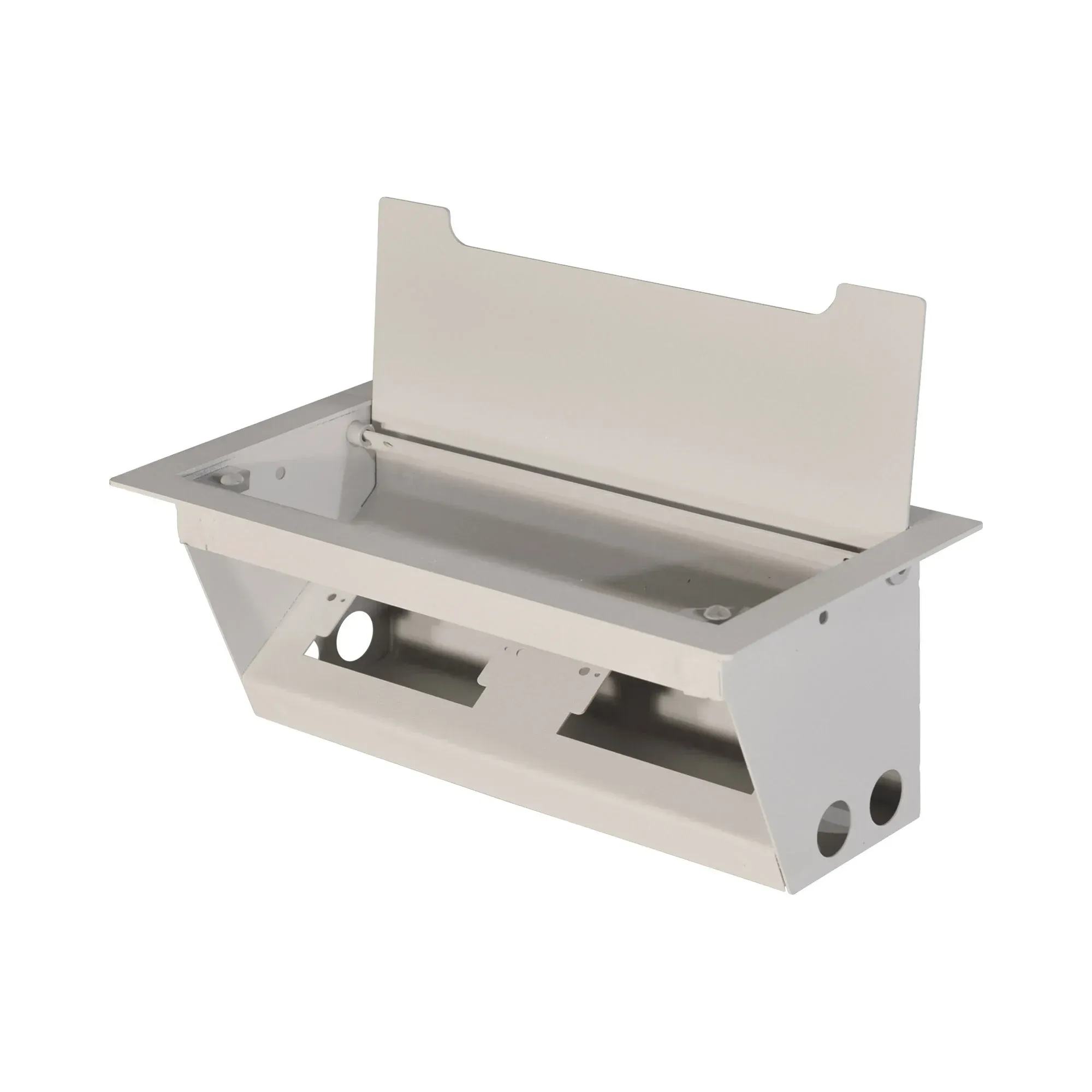 Caja eléctrica doble con 2 porta módulos